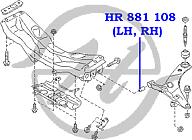 HANSE HR881107  сайлентблок рычага подвески