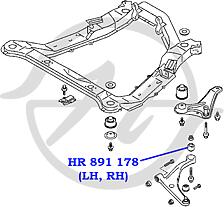 HANSE HR891173  сайлентблок нижнего рычага передней подвески, передний