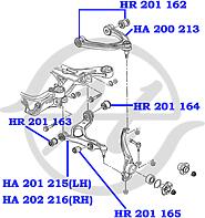 HANSE HR201164  сайлентблок нижнего рычага передней подвески, задний