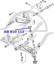 HANSE HB810110  опора шаровая верхнего рычага передней подвески