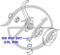 HANSE HB900206  опора шаровая нижнего рычага передней подвески