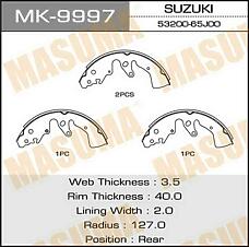 MASUMA MK-9997 (5320065J01 / 5320065J02) колодки тормозные барабанные Suzuki (Сузуки) grand Vitara (Витара) 05->