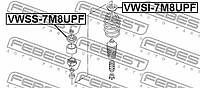 FEBEST VWSI-7M8UPF (VWSI7M8UPF) проставка пружины верхняя VW Sharan (Шаран) (7m8 / 7m9 / 7m6) 1995-2010 VWsi-7m8upf