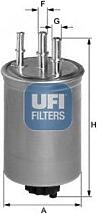 UFI 24.115.00  фильтр топливный дизельный Renault (Рено) duster, logan, sandero 1.5dci 24.115.00