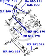 HANSE HR892310  втулка стабилизатора задней подвески