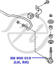 HANSE HS800018  тяга стабилизатора передней подвески