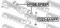 FEBEST hysb-sfb8f (HYSBSFB8F) втулка переднего стабилизатора d25  grand Santa fe (Санта фе) 13 (2013-2016) [gen]