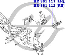 HANSE HR881108  сайлентблок рычага подвески
