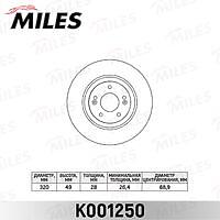 MILES K001250 (K001250) диск тормозной передний d320мм.  i40 (trw df7592) k001250