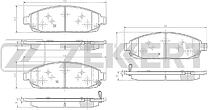 ZEKKERT bs-2982 (05080868AA / 05080868AB / 05080868AC) колодки торм. диск. передн. Jeep (Джип) commander 05- grand Cherokee (Чероки) II-IIi 04-