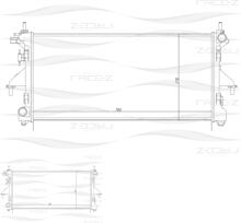 FREE-Z KK0175  радиатор системы охлаждения Citroen (Ситроен) Jumper (Джампер) 06- / Fiat (Фиат) Ducato (Дукато) 06- / Peugeot (Пежо) Boxer (Боксер) 06-