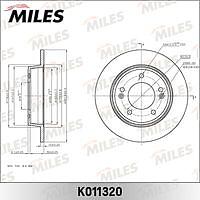 MILES K011320 (K011320 / K011320_MI) диск тормозной