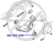 HANSE HB300202  опора шаровая нижнего рычага передней подвески