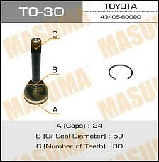 MASUMA TO-30 (4340560080) шрус наруж. 24x59x30 Toyota (Тойота) Land Cruiser (Ленд Крузер) 80 4.0-4.5l 98-