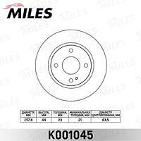 MILES K001045 (K001045) диск тормозной передний Ford (Форд) Fiesta (Фиеста) IV 08- (trw df6399) k001045
