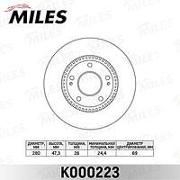 MILES k000223 (K000223) диск тормозной  tucson 06- / i30 09- /  ceed 06- / Sportage (Спортедж) 04- передний