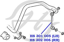HANSE HS301017  тяга / стойка стабилизатора