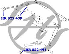 HANSE HR822438  сайлентблок передней поперечной тяги задней подвески, внутренний