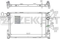 ZEKKERT mk-1513 (A0995002703 / A0995006203) радиатор охлаждения двигателя mb c-class (204) 07- cls (218) 11- e-class (207 212) 09- slk (r172