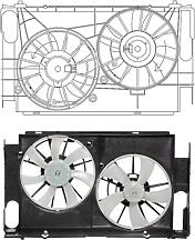 LUZAR LFK1920 (LFK1920) э / вентилятор охл. для а / м Toyota (Тойота) Rav 4 (Рав 4) (13-) 2.0i (2 вент.) (с кожухом) (lfk 1920)