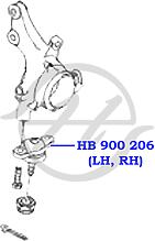HANSE HB900205  опора шаровая нижнего рычага передней подвески
