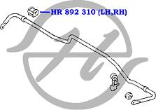 HANSE HR892309  сайлентблок диагонального рычага задней подвески, передний