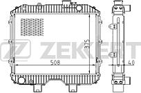 ZEKKERT mk-1523 (37411301010 / 37411301012) радиатор охлаждения двигателя uaz 3151 85- 3303 03- 3741 03- 3909 03- 3962 03- 469 72- hunter