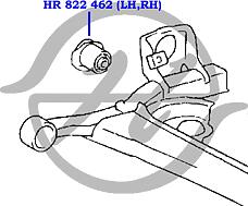 HANSE HR822459  сайлентблок поперечной тяги задней подвески, внутренний