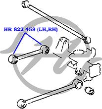 HANSE HR822457  сайлентблок нижнего продольного рычага задней подвески