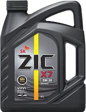 ZIC 162675 (5w30) масло моторное синтетическое zic x7 5w-30 4л 162675