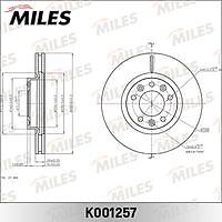 MILES K001257 (K001257) диск тормозной передний d283мм. Peugeot (Пежо) 407 04- / 607 05- / 508 10- (trw df6121) k001257