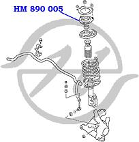 HANSE HM890003  опора амортизационной стойки