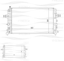 FREE-Z KK0163  радиатор\ Opel (Опель) Astra (Астра) / Zafira (Зафира) 05>