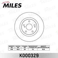 Miles K000329 (K000329) диск тормозной Toyota (Тойота) Camry (Камри) (v40) 06-11 / Rav 4 (Рав 4) 05- передний вент.d296мм. (trw df4828s) k000329