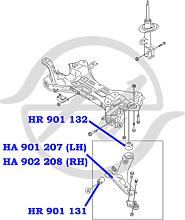 HANSE HR901131  сайлентблок нижнего рычага передней подвески, передний