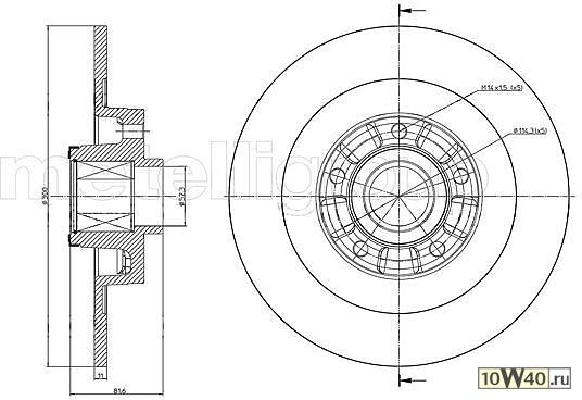 диск тормозной с подшипником