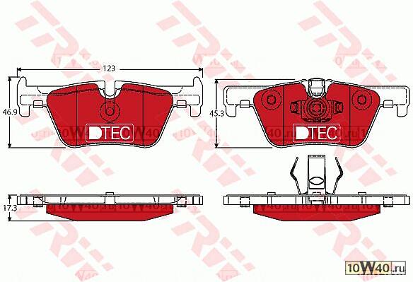 Колодки тормозные дисковые задн BMW 1 (F20), 3 (F30) 11-