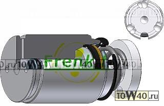 поршень суппорта с механизмом правый renault laguna / renault espace 03-01->