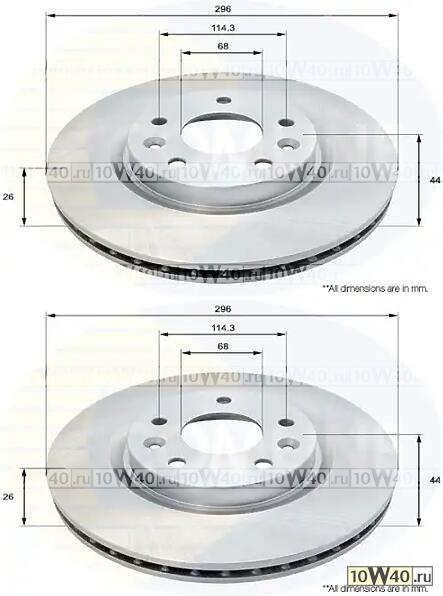 ДИСК ТОРМ NIS QASHQAI 1.2DIG-T/1.5DCI/1.6DCI 14- ПЕР ВЕНТ 296X26 (С ПОКРЫТИЕМ)