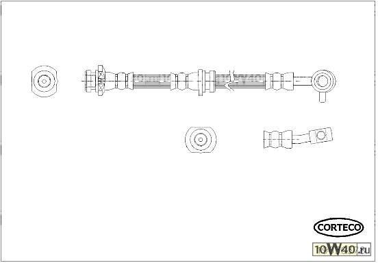 Шланг тормозной NISSAN: QASHQAI/ QASHQAI +2 1.5 dCi/1.6/2.0/2.0 dCi/2.0 4WD 07-