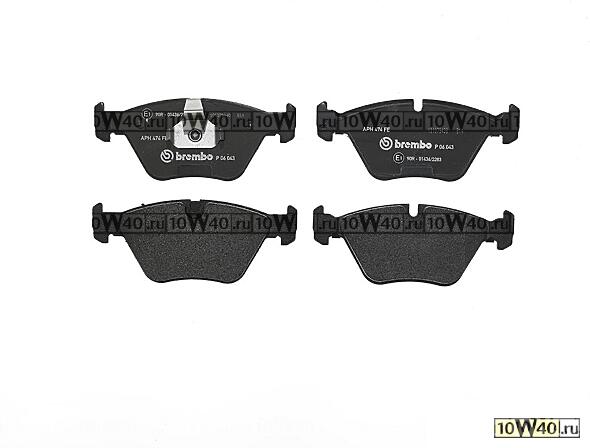 p06043 963 00 колодки дисковые п.\ bmw e46 3.0i / cd / d 00> / e39 2.0d / 2.5d 00-03