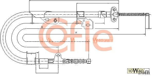 трос стояночного тормоза задний iveco daily turbo ds 35.8-35.10 90- 2508 / 980mm x2