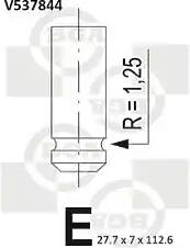 КЛАПАН ВЫПУСКНОЙ 27.7x7x112.6 CIT AX/SAXO/PGT 106 I-II/205 II 1.0/2.0 84-03 EX