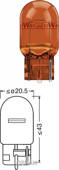 Лампа WY21W 12V 21W (W3X16d) ORIGINAL LINE