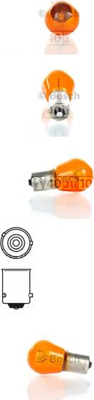 лампа 12v 21w py21w eco bau15s поворот quick\