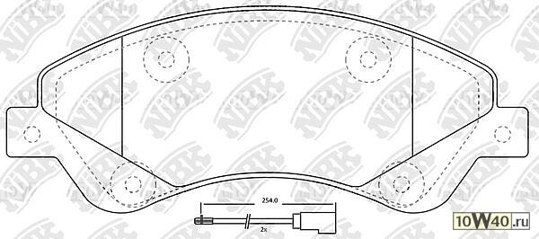 Колодки тормозные дисковые (с датчиком износа) FORD TRANSIT 06- 280/300-Series  PN0505W