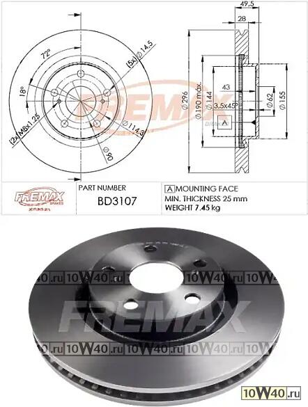 диск тормозной передний\ toyota rav4 2.0 / 2.2d 06>