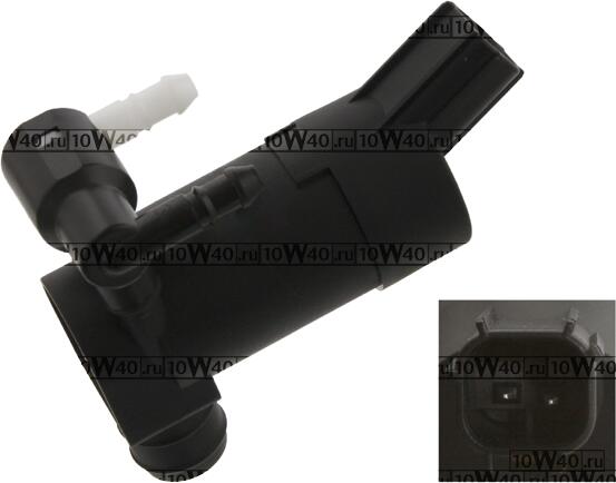 Насос стеклоомывателя FORD: C-MAX 07-, FOCUS C-MAX 03-, FOCUS ll 04-, GALAXY 06-, MONDEO lll/lV 00-, S-MAX 06- VOLVO: C30 06-, V50 04-, V70 00-, XC70 02-, XC90 02-