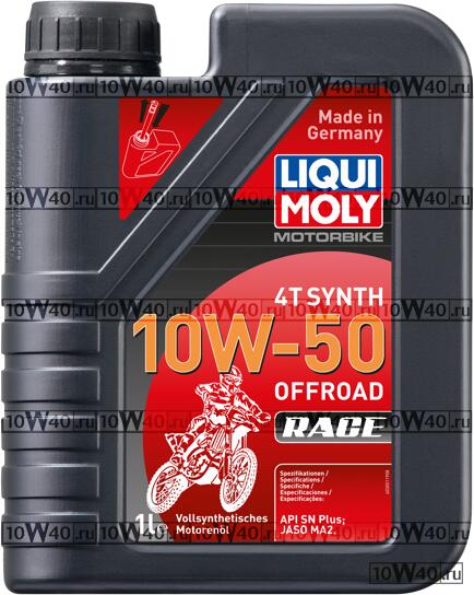Масло моторное синтетическое 1л - LiquiMoly Синт-ое мот.масло для 4-т.мотоц. Motorbike 4T Synth Offroad Race 10W-50 SN Plus MA2