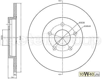 диск тормозной задний\ ford mondeo 1.8 / 2.0 / 2.2 tdci 00>